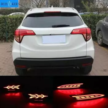 2 шт. задний фонарь для Honda HR-V HRV Vezel 2015 2016 2017 2018 светодиодный задний бампер стоп-сигнал указатель поворота лампа согревающие огни 2 Functions