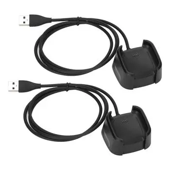 2 шт. зарядное устройство USB-кабель для зарядки док-станция для умных часов Fitbit Versa 2 для здоровья и фитнеса