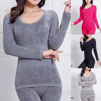 Комплект женского термобелья one size серый