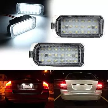 2 светодиодных фонаря номерного знака для Ford FOCUS MK II FIESTA MK VII MONDEO MK IV KUGA S-MAX 2008-2019