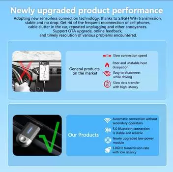 2 в 1 беспроводной CarPlay Android Auto Apple Carplay адаптер Mini AI Box Plug And Play WiFi USB Type C соединение Автомобильные аксессуары белый