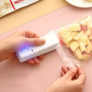 2 в 1 мини-запайщик пакетов, USB зарядка, термосварщики с резаком, перезаряжаемый портативный запайщик для пластиковых пакетов, хранения продуктов питания