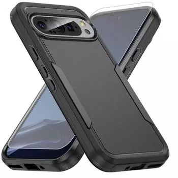2 в 1 прочный противоударный гибридный двухслойный чехол Heavy Armor для Google Pixel 9 9A 9 Pro 8 8A 8 Pro 7 7A 7 Pro 6 6A 6 Pro 4G 5G защитный чехол для экрана Pixel 6