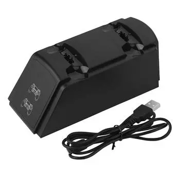 2 в 1 USB двойная зарядная док-станция подставка для зарядки зарядное устройство для PS4 ручка со светодиодной подсветкой