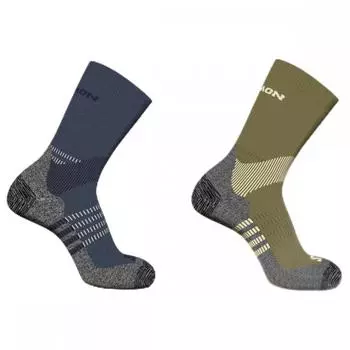 2 X Ultra Access Crew 2 Pac 2 Gothic Olivegrisaille M [saloMon] Носки Носки Набор для ног X