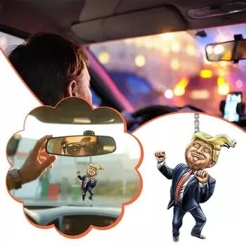 2D Acrylic Pendant President Rearview Decoration Vehicle Rear Charm President Rearview Decoration View Car Accessories Inte U1S4