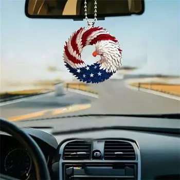 2D Cartoon Pendant Cross-border Acrylic Flat Car Rearview Mirror Pendant Home Decoration One Size