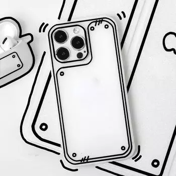 2D чехол для iPhone 15, матовый полупрозрачный чехол для iPhone 14Plus 13 12 11 Pro Max XS, силиконовый защитный двумерный чехол с изображением комиксов For iPhone 15