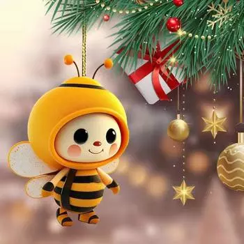 2D Cute Bee Car Hanging Decoration Acrylic&Plexiglass 2D Car Decoration Hanging Home style 6