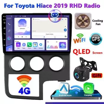 2DIN автомобильный радиоприемник мультимедийный плеер для Toyota HiAce Granvia GranAce H300 RHD 2019-2021 Android Auto Carplay GPS стерео