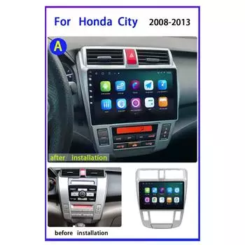 2din Carplay Car Radio Мультимедиа Видеоплеер Для Honda City 2008 2009 2010 2011-2014 навигация GPS 2din Android 4-core 1+32CP