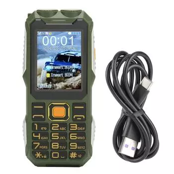 2G разблокированный телефон многофункциональный двойной SIM сотовый телефон большая кнопка 16800mAh аккумулятор ретро телефон для зелёный