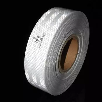 2Inch*33FT White Reflective Tape PET Diamond Grade Waterproof Truck Reflectors Adhesive Conspicuity Stickers For Trailers Trucks белый