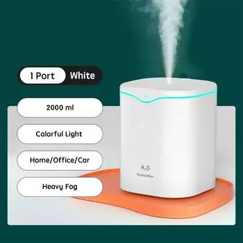 2L Air Humidifier USB Desktop Humidifier DigitalDisplay Portable Cool Mist Humidifier Aroma Diffuser For Home Bedroom Car Office
