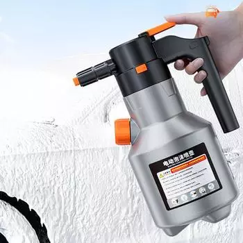 2L Electric Foam Sprayer Professional Handheld Snow Foam Cannon Motorized Car Wash Sprayer for Car Wash Car Accessories серый