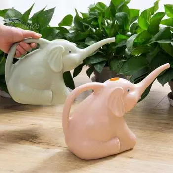 2л лейка в форме слона, большая емкость, удлиненный носик, цельная конструкция, детский садовый инструмент, легкий контроль воды, сад, балкон, ферма зелёный