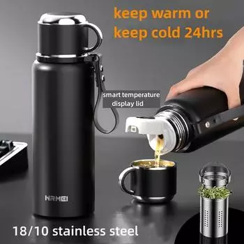 2L Термос из нержавеющей стали для горячего кофе Вакуумная термобутылка для воды Изолированная чашка Термосы с двойными стенками для путешествий 800-2000ml