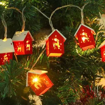 2M 10LED Christmas House String Lights Curtain String Fairy Lamps for Christmas Tree Light Home Party Wedding Garden Decorations