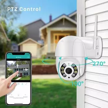 2MP PTZ IP-камера Wi-Fi Открытый AI Обнаружение человека Аудио 1080P Беспроводная камера видеонаблюдения P2P RTSP 4-кратный цифровой зум Wi-Fi камера