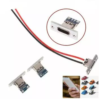 2P USB-разъем 2P USB Type C разъем для зарядки и передачи данных женский разъем Jack 2