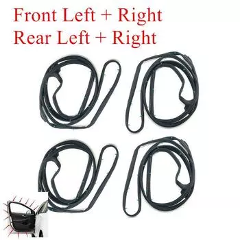2Pair Front Rear Left Right Door Rubber WeatherStrip For Accord Sedan 2003-2007