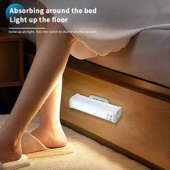 2PC Night Light Motion Sensor Lamp Wireless Under Cabinet Light For Cabinet Bedroom Wardrobe Indoor Lighting USB Night Lantern
