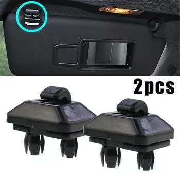 2pc Sun Visor Clip Holder Hanger Black 8U0857562A For A3 A4 A5 Q2 Q3 Q5 TT RS3 RS4