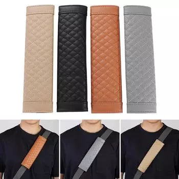 2Pcs/1Pair Car Shoulder Sheath Soft Safety Seat Belt Cover Comfortable Harness Safe Padding Cushion Pad Protection Cover