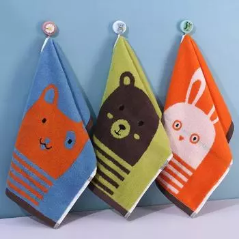 2Pcs 25x50cm Rabbit Baby Bath Towel Dog Bear Children Face Towel Skin-friendly Cartoon Sports Towel Face Wash синий