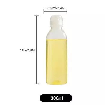 2pcs 300ml/500ml Kitchen Squeeze Oil Bottle Dispenser Oil Spray Bottle Condiment Cooking Baking Ketchup Mustard Vinegar Olive Oil 300ml bottle