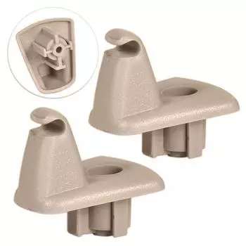 2Pcs Beige Sun Visor Holder Hook Clips For 300 Dodge Charger Magnum 05-07
