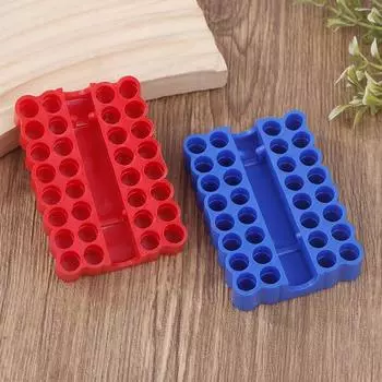 2Pcs Bit Holder 32 Holes Bit Hex Shank Organiser Screwdriver Bit Holder Drill For Storage For 6.35Mm Shank Storage Box