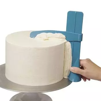 2PCS Cake Scraper Adjustable Smoothing Scraper Fondant Spatulas Cake Edge Smoother Cream Decorating Tools Kitchen Baking Tools
