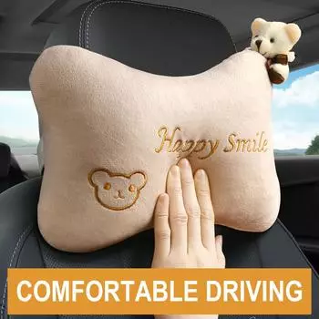 2pcs Car Headrest Neck Protection Pillow Support Seat / Design S Class Soft Universal Adjustable Car Pillow Neck Rest