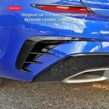 2Pcs Car Tail Flank Wind Knife Rear Bumper Spoiler Wind Knife Decor for BMW 3 Series 320li 325li Auto Exterior Parts Supplies чёрный