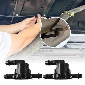 2Pcs Car Windshield Check Valve for Reiz Crown Camry RAV4 85321-28020 Wiper Washer Spray Pipe Three-way One-way Valve