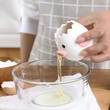 Керамический сепаратор для куриных яиц, 2 шт., сепаратор для яичного желтка и белого, креативный маленький фильтр для яиц, разделитель, кухонный гаджет, помощник для выпечки, инструмент