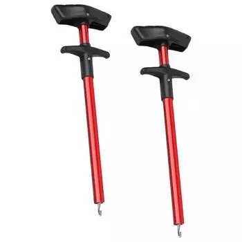 2Pcs Fish Dehooker Fishing Hook Separator Aluminum Unhook Extractor Fishing Gear Squeeze Out Fish Hook Remover Tools S красный