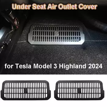 2pcs for Tesla Model 3 Highland 2024 Air Outlet Protect Cover Under Seat Anti-dust Modified Parts Model3 interior Accessories