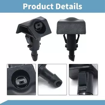 2Pcs Front Windshield Washer Nozzle 28931-ZW80A Fit For Nissan Versa 2009-2012