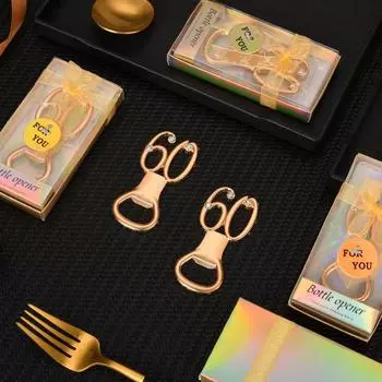 2Pcs Golden Number 15/21/60 Bottle Opener Shining Rhinestone Zinc Alloy Birthday Party Favors Bottle Opening Tool Party Supplies 60