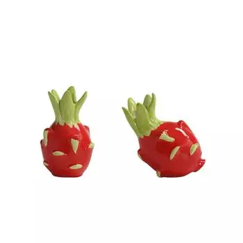 2pcs Handicraft Hydroponic Flower Holder Ceramic Desktop Ornament Flower Pot Office 2 Pcs