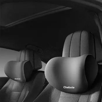 2PCS Memory Foam Car Neck Pillow Set Protective Lumbar Back Support Car Headrest Cushion Relieve Stress Car Seat Pillow