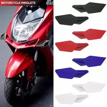 2pcs Motorcycle GP Winglets Kits Aerodynamic side Wing Spoiler Universal Modification Motorcycles Accessories Decoration 4 Color красный