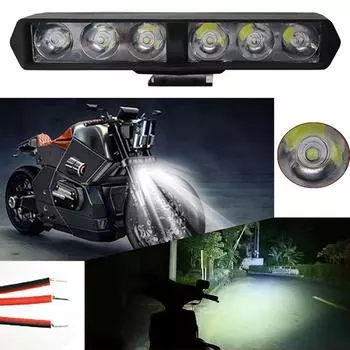 2Pcs Motorcycle Headlight SpotLights DRL LED Flash High Brightness Auxiliary Lamp Electric Vehicle light Autocycle Modified Bulb