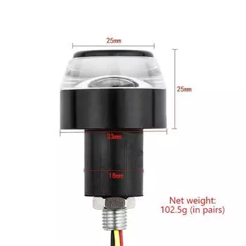 2Pcs Motorcycle Led Handle Light Bar End Indicator For Car Turn Signal Led Light Universal Handle Bar Grip Plug Side Marker Lamp жёлтый
