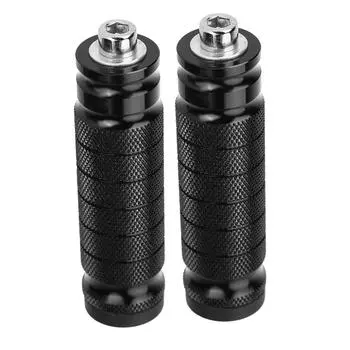 2pcs Motorcycle Rear Footrests Universal M8 Non Slip Foot Rest Pegs Pedals Motorcycle Accessories чёрный