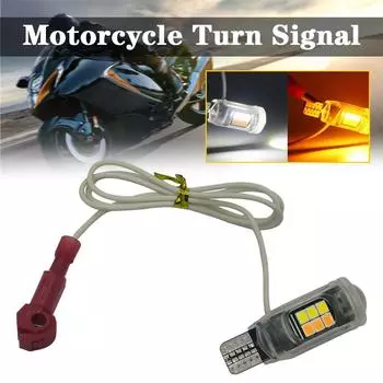 2pcs Motorcycle T10/t15 Turn Signal 12v Two-color High Indicator Width Brightness Light Tail Bulb Driving 16smd W5w Abs 283 L2z3