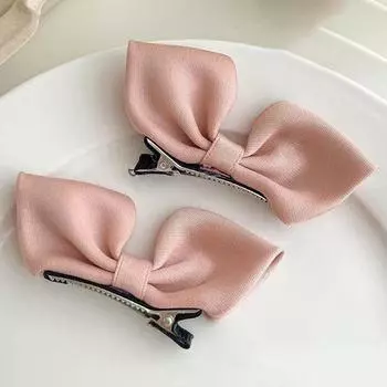 2PCS New Korean Bow Hairpins Children Sweet Headwear Girls Clips Barrettes Lovely Hairgrips Hair Accessories