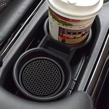 2pcs Non-slip Car Water Cup Pad Diamond Rhinestone Rubber Mat For Bottle Holder Coaster Auto Interior Anti-skid 7cm Cup Holders чёрный